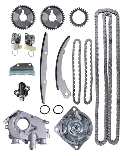 13028-ZK01C Engine Timing Chain Kit w/Water Oil Pump Compatible with Nissan Frontier Pathfinder Xterra Engine model: VQ40DE displacement: 4.0L (3954cc) 2005-2010 Replace # 13028-ZS00A 13091-ZK00A