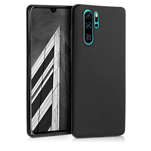 kwmobile Funda para Huawei P30 Pro Carcasa   Ultrafina de TPU y Silicona con Bordes elevados anticaídas   Negro Mate