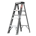 Fiberglass Step Ladder 4-Step 250lbs Gray