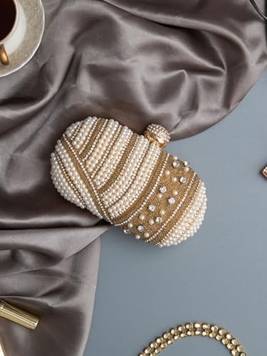 Image of THE TAN CLAN Rabia Hand Embroidered Clutches for women Purses Luxury Evening Handbags for ladies