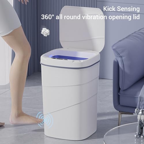 Bote de basura automático con sensor de movimiento 18L blanco miniatura 2
