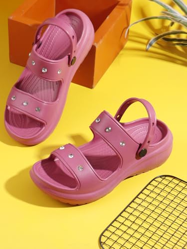 Image of Sukun DMD-KIA Women's Clogs /Sandals with Adjustable Back Strap Ultra Soft & Flexibility Anti Skid Comfortable Waterproof Daily Mules Clogs /Sandals for Women