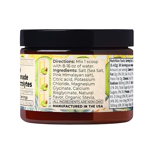 Santa Cruz Paleo Electrolyte Powder, Kiwi Lemonade Flavor, Sugar Free Hydration Drink Mix with Himalayan Pink Salt, Sea Salt, Magnesium Glycinate, Potassium Chloride, Sweetened with Stevia, 30 Srvgs - Thumbnail 7