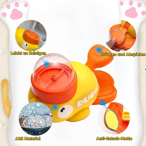 PKKP Entenform Interaktive Futterspender, 2 in 1 Slow Feeder Hund Intelligenzspielzeug, Haustier Futterspender für Hunde, Reduziert Blähungen und Beugt Schluckbeschwerden vor (Ente)