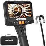 Hiacinto Endoskopkamera mit Licht, 360° Drehbar Endoskopkamera mit 8.5mm Inspektionskamera 5.0 Zoll IPS-Bildschirm, IP67 Wasserdichte Rohrkamera mit 8 LED-Leuchten, 32 GB Karte und 1M Flexible Kabel