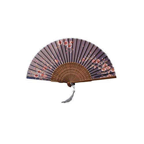 HOMDO Fächer Handfächer Japanischer Faltfächer Klappfächer Vintage Stil,für eine Abkühlung im Sommer,Damen Herren Bambus Fächer Ideal als Hochzeit Geschenk Party Kostüm Cover