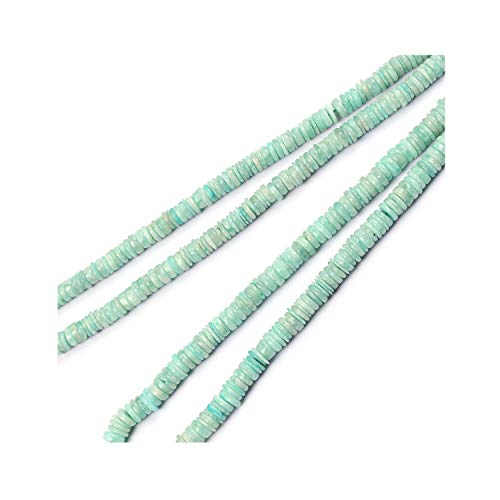 Perles Heishi Amazonite Naturelle pour Fabriquer Boucles d'Oreilles DIY
