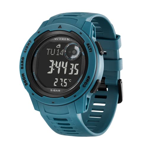Reloj Deportivo Digital Impermeable para Exteriores, Reloj Militar con podómetro, altímetro y brújula Hombres, Mujeres y Adolescentes