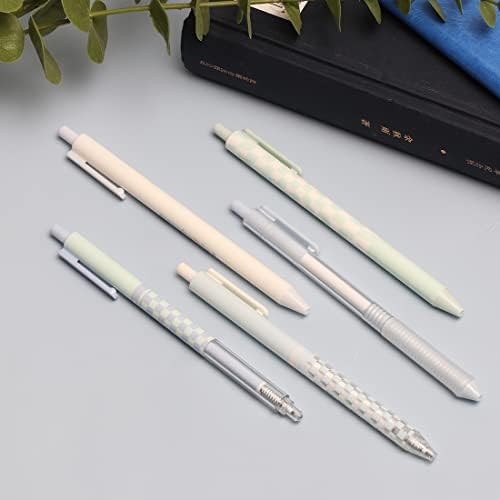 Ballpoint Pens Writing Pens Retractable Ballpoint Pen 5 Pack Rollerball Pen Black Gel Pens for Journaling Home Office School