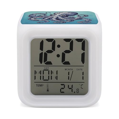 Despertadores digitales infantiles para aprender a dormir solos con luz nocturna 2
