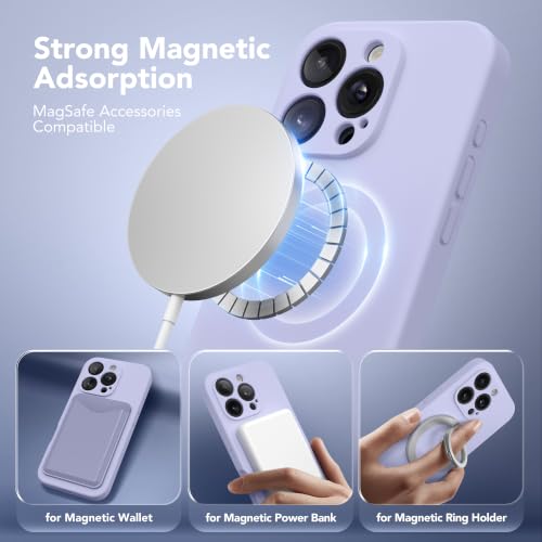 Image of Magnetic for iPhone 16 Pro Max Case Silicone Lilac