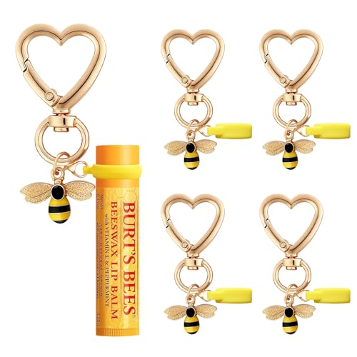 5PCS Bee Charm Lip Balm Holder