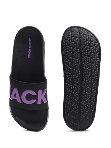Image of JACK&JONES Men's Logo Print Pool Sliders