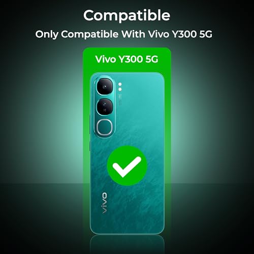 Image of A rtistque Clear Hard Transparent Acrylic Armor Anti-Drop Shockproof TPU Edge Back Cover Case for Vivo Y300 - Black