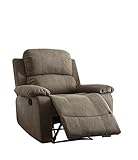 ACME Furniture Recliner, One Size, Gray Polished Microfiber