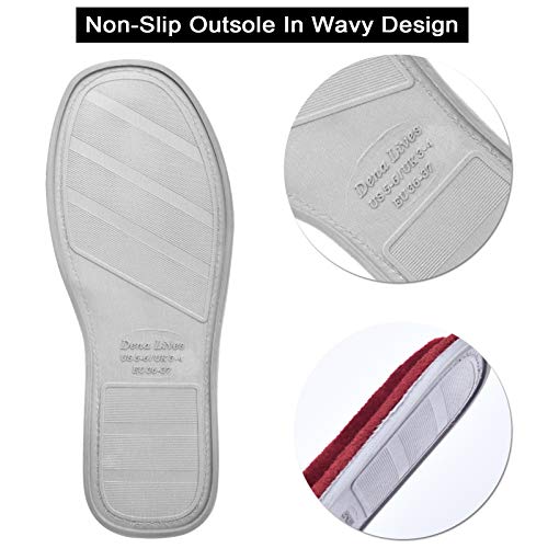 Image of DL Open Toe Slippers for women Indoor, Cozy Memory Foam Womens House Slippers Summer Slip On, Comfy Soft Flannel Womens Bedroom Slippers Slide Breathable Size 5-6 7-8 9-10