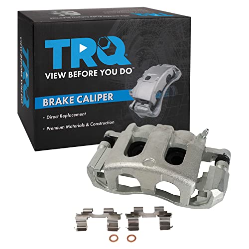 Image of TRQ Front Right Brake Caliper w /Bracket Passenger Side | For 2006-2010 Ford Explorer 2007-2010 Explorer Sport Trac Mercury Mountaineer