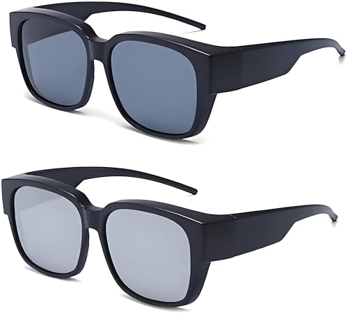 Image of Sunglasses fit over Glasses Clip On Polarized sunglasses for Prescription Glasses Flip Up Fishing Driving Glasses