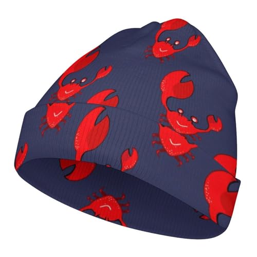 Cute Crab of Animal Pattern Kids Beanie Hat for for Girls Boys Children Cap Winter Knitted Chemo Cancer Headwear Accessories Gifts Decoration Black