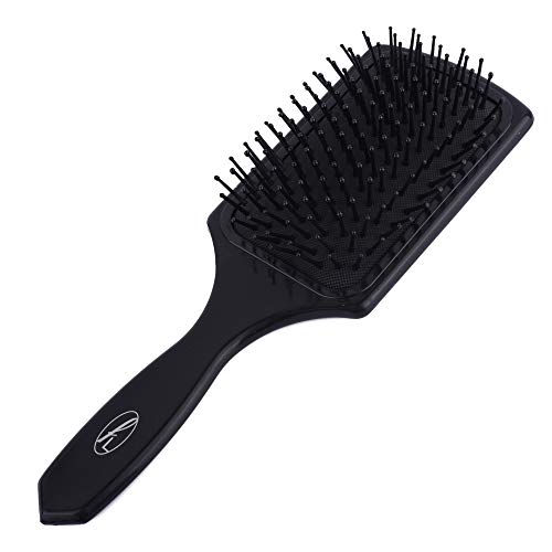 Plastic Paddle Brush 11 Row Nylon Bristle with Rubber Tips (812-10)