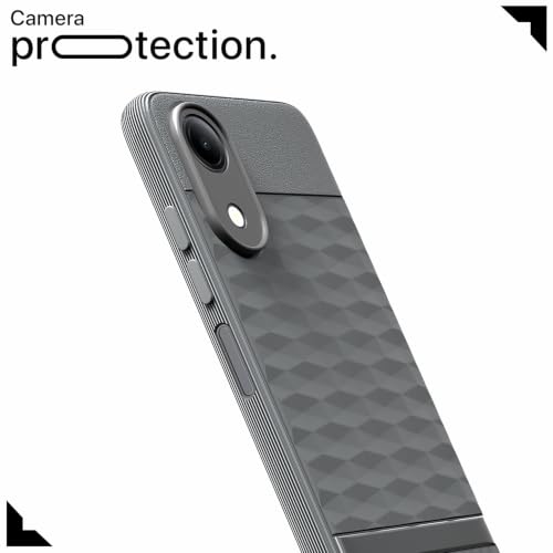 Image of Outlouders Back Cover for Vivo T5e | Full Camera Protection | TPU Soft Flexible Shockproof Bumper Case (Grey)