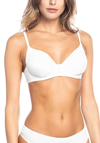 goldenpoint unwattierter BH für Damen mit Bügel, Weiß, Größe 85B Cover