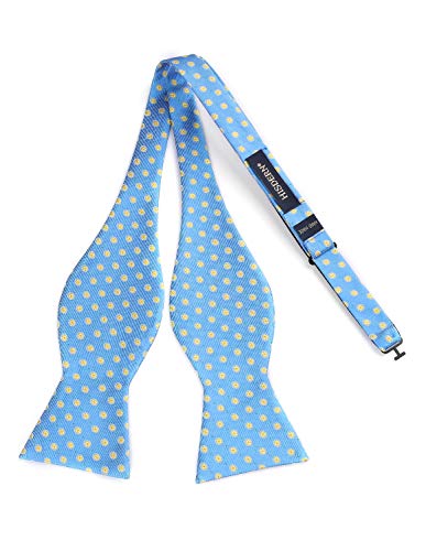 HISDERN Bow Ties for Men Floral Bowties Mens Self Tie Bow Tie Handkerchief Jacquard Woven Bowtie Pocket Square Set