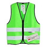 Salzmann 3M Children's High Visibility Safety Vest with Zipper | Made with 3M Reflective Material | Green