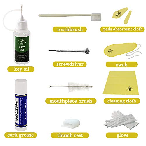 image for ROCHIX 1890 Rochix Clarinet Care Cleaning Kit,Maintenance Kit,Yellow,K