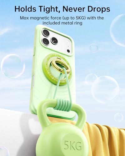 Image of SYNCWIRE Magnetic Phone Ring Holder, for MagSafe Phone Grip Stand Kickstand | 360 Rotation, Double-Sided Magnet, Cell Phone Grip Finger Holder, for iPhone 17 16 15 14 13 12 Pro Max, MagSafe Accessories