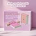 BABESIDE Mini Dollhouse Bedroom Furniture Set,7 PCS Pink Wooden Doll House Accessories for 3 Inch Dolls with Bed, Nightstands, Wardrobe, Pillows & Mattress – Gift for Girls, Kids Miniature Room Toy