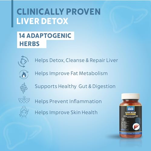 Image of Liver Detox | Ayurvedic Herbal Supplement with 14 Traditional Herbs | Supports Healthy Liver & Digestion | - 120 Tablets (Pack of 2)
