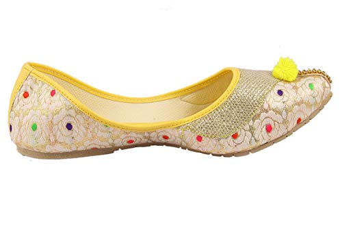 Image of Shree Rajasthani Jaipuri Ethnic Womens Girls Ladies Belly Yellow
