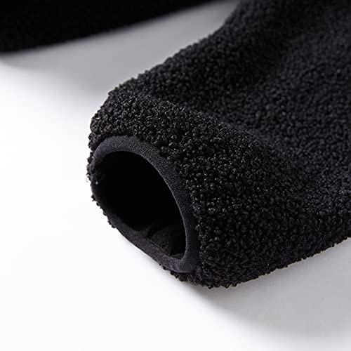 Mens Jacket Fall Winter Plus Size Fleece Stand Collar Cardigan Jacket Coat - image 4
