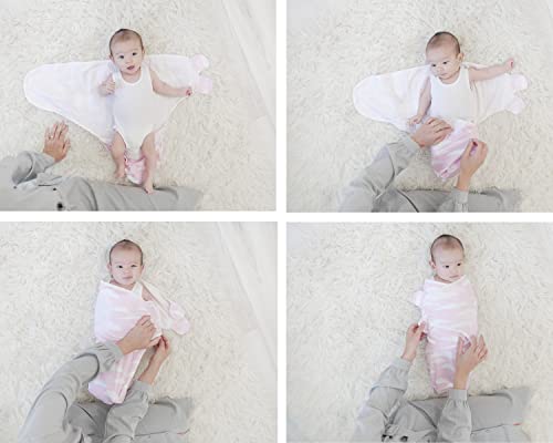 Image of BaeBae Goods Swaddle Blanket, Adjustable Infant Baby Swaddling Wrap Set of 4, Baby Swaddling Wrap Blankets for Boys and Girls Made in Soft Cotton (3-6 Months)