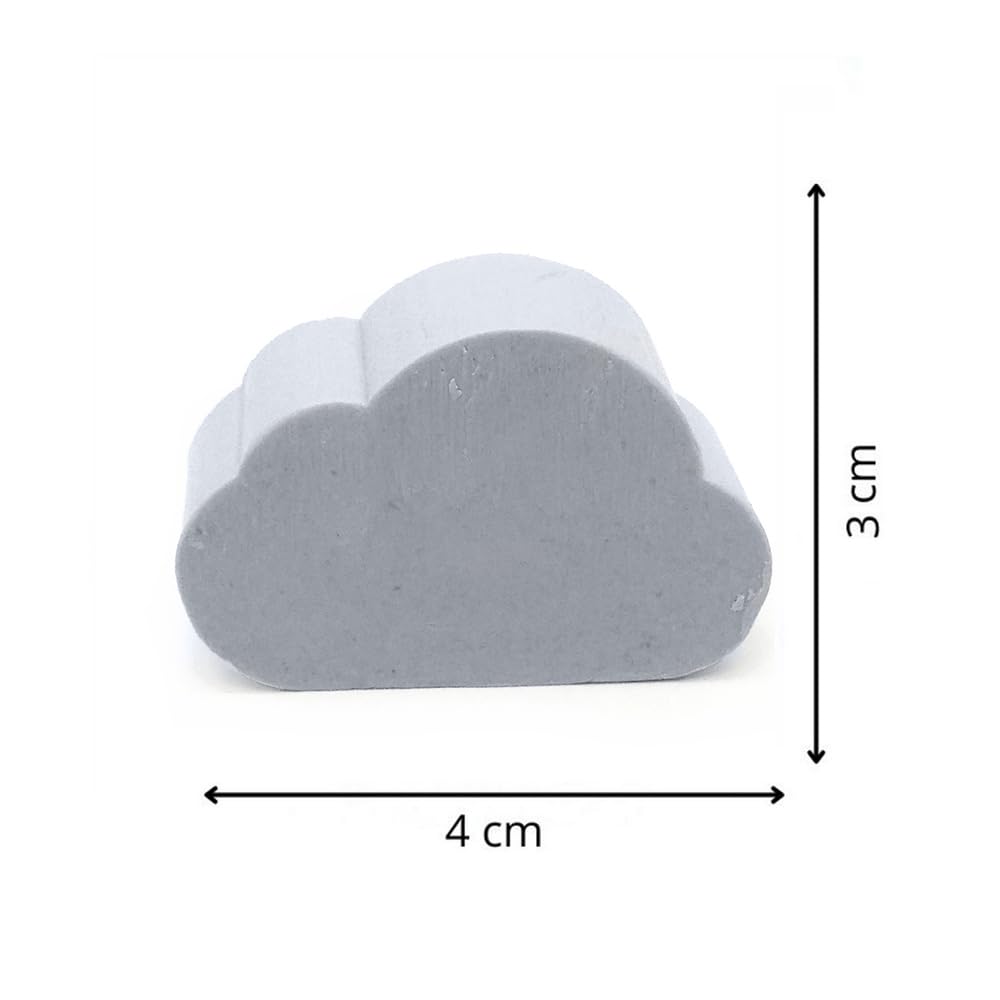 Pack ahorro 25 uds. jabones aromáticos con forma de nube - Detalle para eventos - Regalo original para invitados - Boda, bautizo, comunión - Jabón glicerina con aroma a Herbal