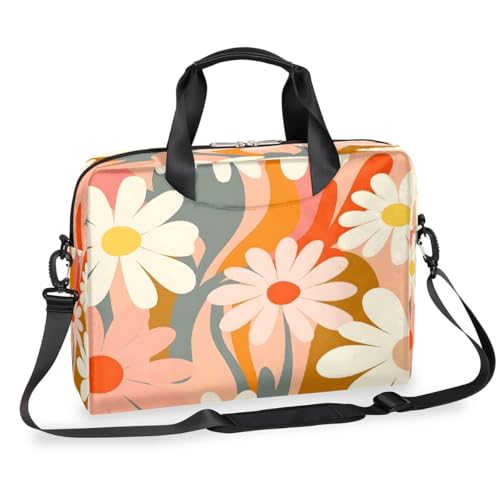 Maletín para portátil con estampado floral y correa ajustable miniatura 1