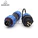 SZJELEN SP13 2pin/3pin/4pin/5pin/6pin/7pin/ 9pin Waterproof Aviation Cable Wire Connectors Plug Socket,IP67 Electrical Cable Connector (3pin, Panel Mount-Plug(Male)&Socket(Female))