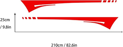 Miniatura 8 de ramuel Calcomanías gráficas y calcomanías de vinilo de rayas laterales de automóvil, deportes de carreras, calcomanías de vinilo de rayas