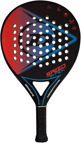 Raquete de Padel Dunlop Speed Attack - Preto/Vermelho/Azul, U, Unissex Adulto
