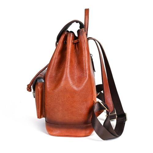 Men Leather Briefcase Shoulder Bag Unisex Backpack Casual Large Capacity Bag2