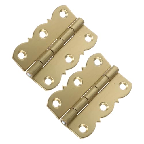 KONTONTY Strong Brass Hinges for Piano Bookshelf Cabinet Quiet Durable 2pcs Set