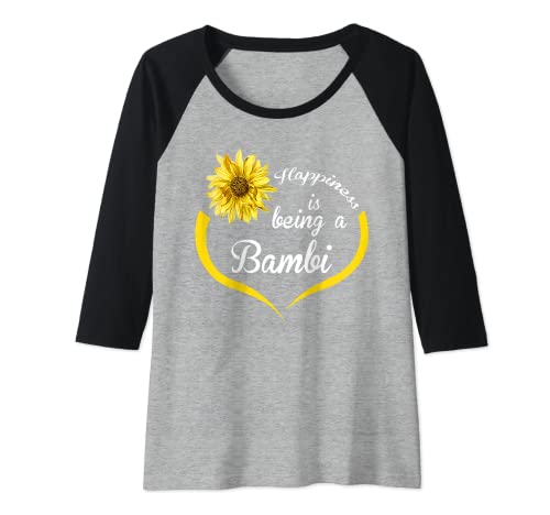 Mujer Regalo de Bambi: La felicidad es ser un Bambi Camiseta Manga Raglan