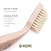 Kent BRD2 Boar Bristle Beard Brush for Men - Specially Cut Natural White Boar Bristle for Flawless Shaping and Grooming, Ergonomic Pistol-Like Grip Wood Handle, Dry or Wet Beard, Distributes Oils