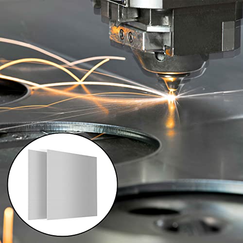 Image of 2Pack 6061 T651 Aluminum Sheet Metal 12 x 12 x 1 /16(0.06 inch) Inch Flat Plain Aluminum Plate Covered with Protective Film, Rectangle Aluminum Metal Plate for Crafting, DIY, Industrial, 1.5mm Thick