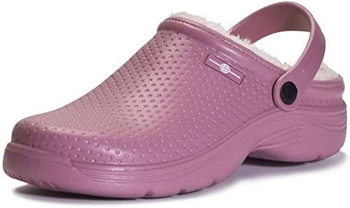 Eagsouni Waterproof Slippers Women Men Lined Clogs Winter Fur Garden Shoes Warm Mules House Slippers Indoor Outdoor