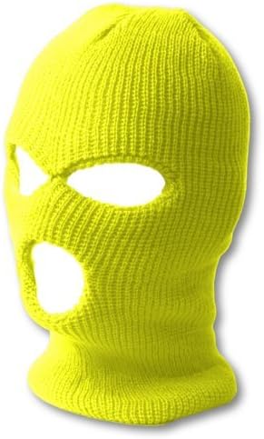TOP HEADWEAR Three Hole Neon Colored Ski Mask - Yellow