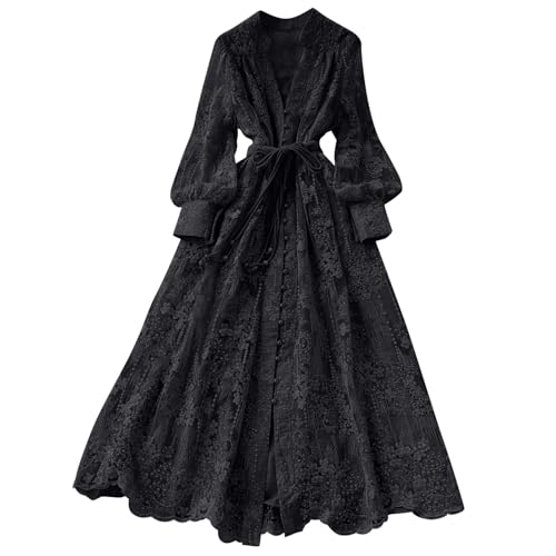 Robe maxi fluide élégante WWricotta brodée à la taille - 3