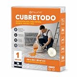 Ofituria Telo Copritutto Forte Trasparente 4x5 m, Telo Pittura Imbianchino Per Copertura Pavimenti E Mobili, Plastica Resistente Impermeabile Per Lavori E Ristrutturazioni (4x5 m, 1 pz, 10 Micron)