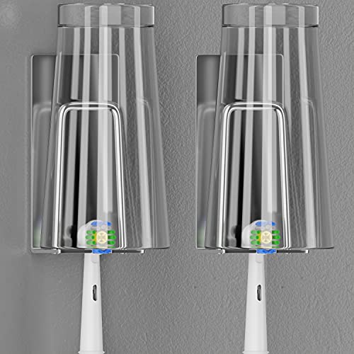 Self Adhesive Toothbrush Holders For Bathrooms - 304 Stainless Steel Rustproof Toothbrush Holder Wall Mounted - Shower Wall Toothbrush Holder For Women,Men, Kids - 2 Pack (Silver) #TOP4